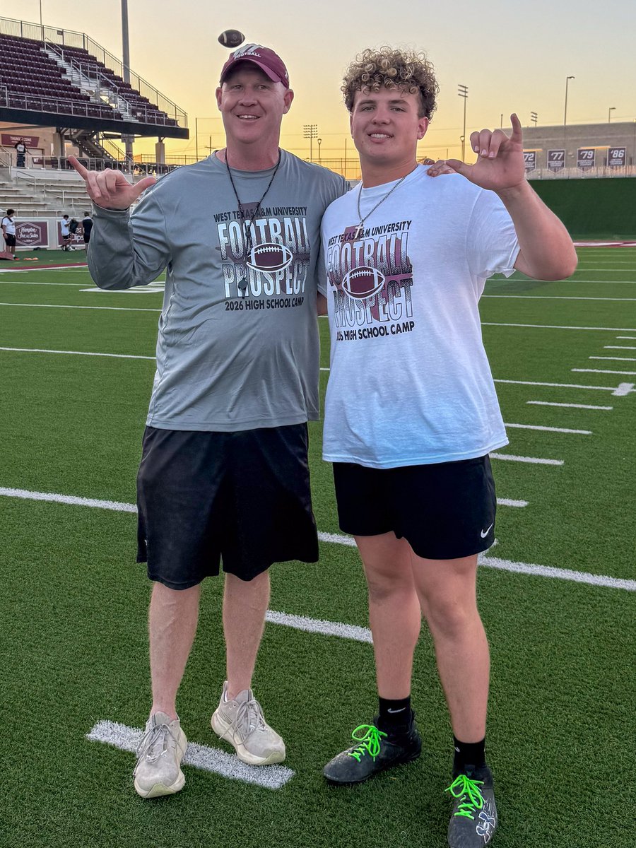 Levi_Turner8's tweet photo. Had a great day at @WTAMUFootball camp thank you @CoachJoshLynn for the opportunity to come out and get some work in. https://t.co/zBAOI57A2S