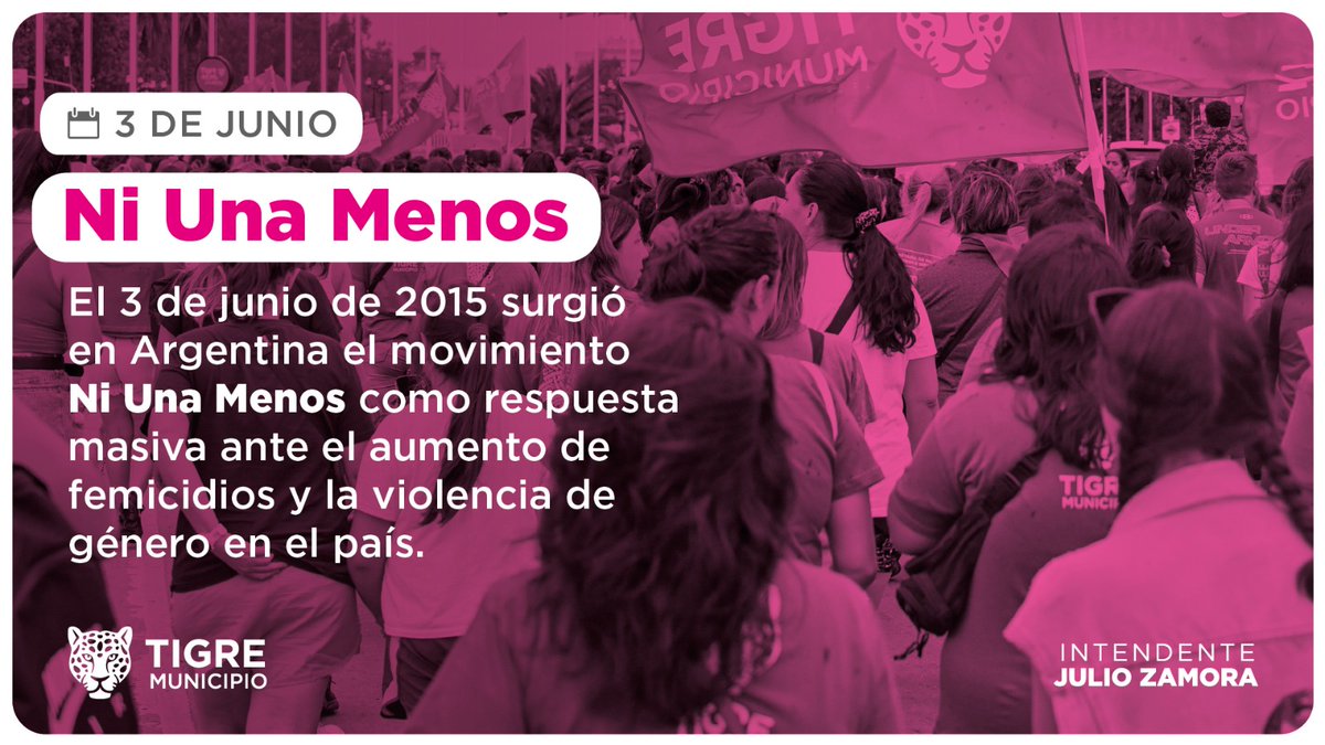 SecMujeresTigre's tweet photo. 💜 A 11 años de #NiUnaMenos, renovamos nuestro compromiso con una sociedad libre de violencias por motivos de género.

@ZamoraJulio @GiselaLZamora @NaOlivieri https://t.co/wu8xH13pX1