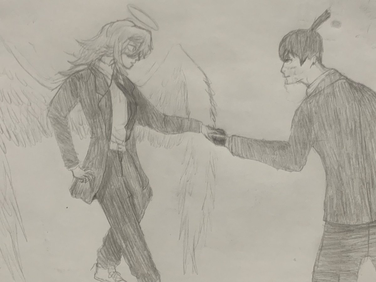 ARandom6928's tweet photo. Hey guys, happy Pride Month!! To celebrate I decided to draw one of my favorite pairings #akiangel

 I know things have been hard for all the people in the community and I can’t congratulate y’all enough, don’t let your voice be silent and lets have hope things will get better! https://t.co/sGrTmOs83w