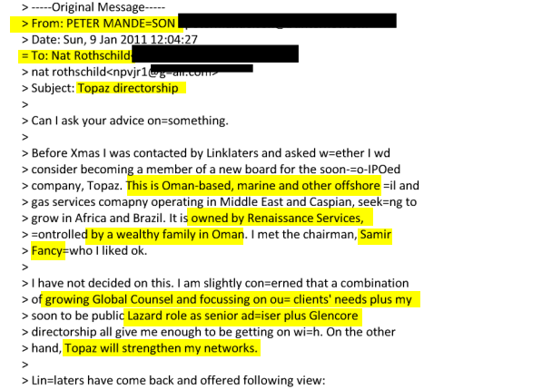 dcfpress's tweet photo. @natalimorris @ggreenwald Gotta look into Nat Rothschild, the 5th Baron 
Peter Mandelson kept him in the loop. Strengthening his   networks... which ones? The Epstein one! https://t.co/yM1dTeTMW3