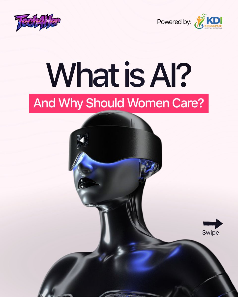 Kindlepath's tweet photo. 🤖 What exactly is AI, and why should women care?
Artificial Intelligence is no longer a technology of the future—it's already influencing how we work, learn, communicate, and do business. https://t.co/lxcrCuXuuF