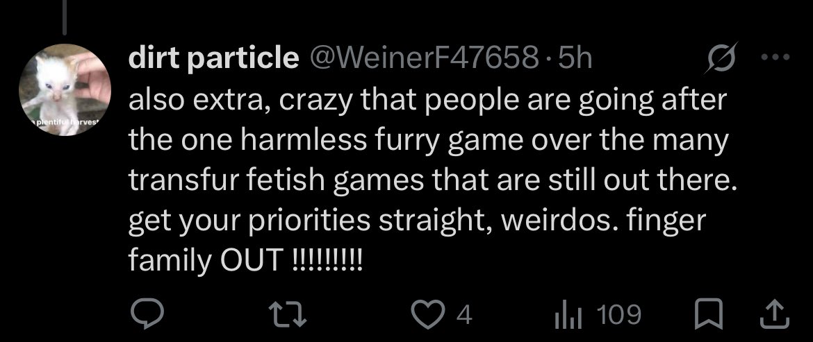 dibbles_'s tweet photo. oh and this point means nothing. the difference between other changed games is that we KNOW they’re fetish games. they don’t try to hide it. compared to hindsight which prides itself in how its NOT a fetish game because it lacks the transfurmation aspect https://t.co/hyiAZraPj6
