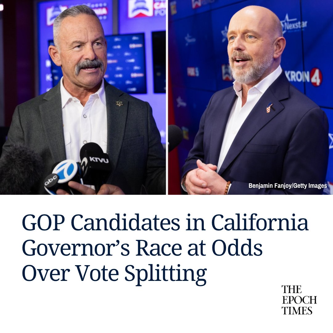 EpochSoCal's tweet photo. Tensions remain high between the top two Republicans in the California governor’s race as Tuesday’s primary looms. https://t.co/PitDfMsN8Y