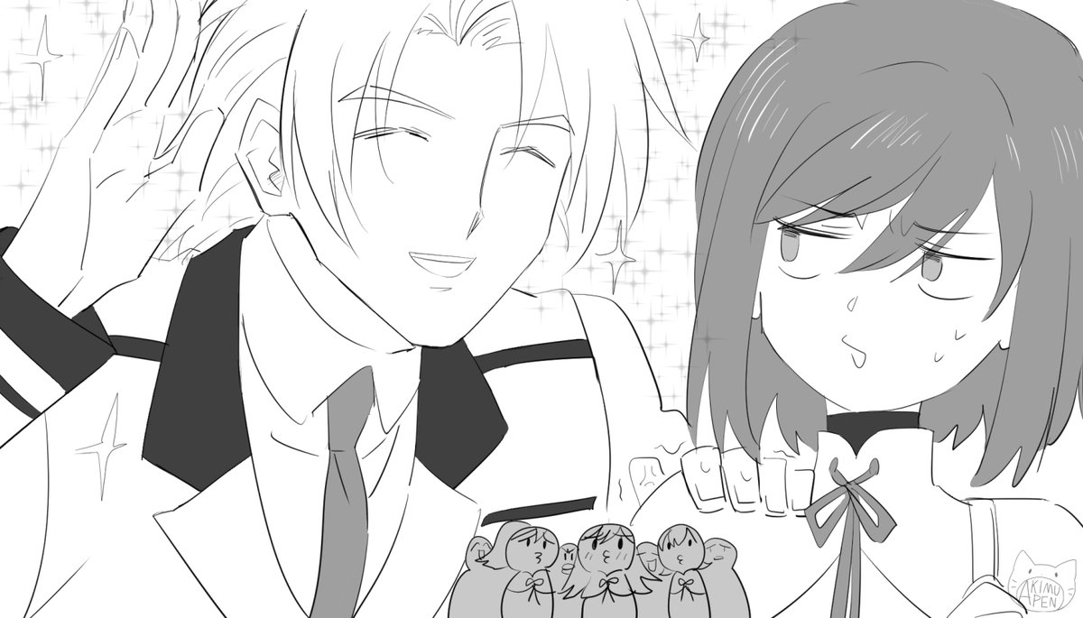 AkimuPen's tweet photo. たまには普段描かない人でも。キャラ造詣は浅い。 https://t.co/3PUKc0GOS2