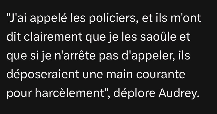 BMoon_bee's tweet photo. Audrey la maman de la petite fille de 12 ans violée par Jérôme BARELLA avant qu’ils s’en prenne à #Lyhanna : 

« J'ai appelé les policiers, et ils m'ont dit clairement que je les saoûle et que si je n'arrête pas d'appeler, ils déposeraient une main courante pour harcèlement » 
😱 https://t.co/3Z7xUfEfFc