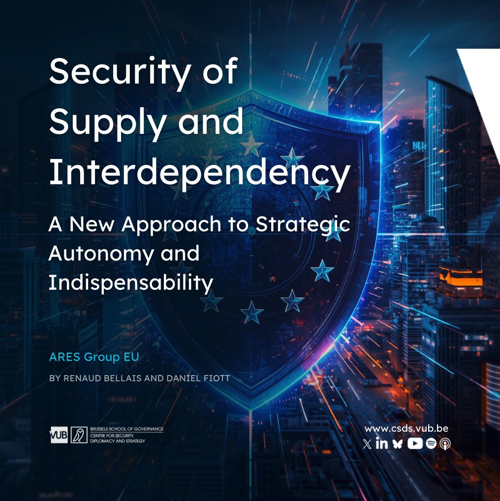 CSDS_Brussels's tweet photo. This new ARES Group paper by Daniel Fiott and Renaud Bellais introduces the concept of “strategic indispensability” as a novel way to understand strategic autonomy and to strengthen Europe's security of supply in defence.

Read
https://t.co/EpTUKDllLU https://t.co/zf05uSz2jv