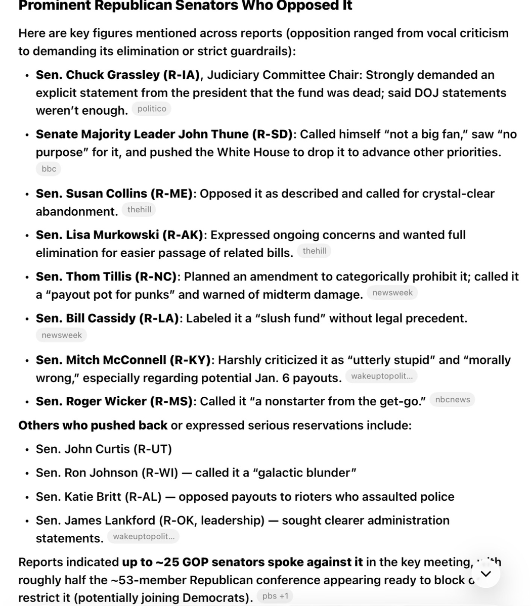 ImaNaughtWright's tweet photo. @ValerieAnne1970 Pass the DOJ weaponization fund.
These Senate Republicans have failed us. https://t.co/fHTIEtKcTd