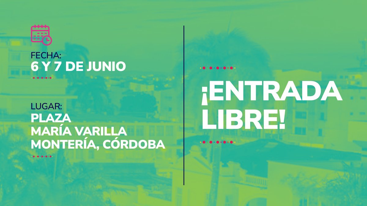 InnpulsaCol's tweet photo. El @MinComercioCo e @InnpulsaCol te invitan a participar en la #FeriaConectaPopular de #Montería. Un espacio creado para apoyar a los emprendedores, microempresarios y unidades productivas de la región.

🗓️6 y 7 de junio
📍 Plaza María Varilla
👉Entrada libre https://t.co/XNMrRYw8FZ