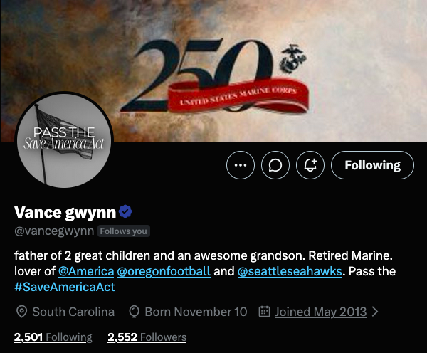 JayJosephVet's tweet photo. A Retired USMC Veteran is looking to expand their support system and connect with more friends:

@vancegwynn 

Let's come together and make a difference in their journey! https://t.co/Hzxz1T0uFw