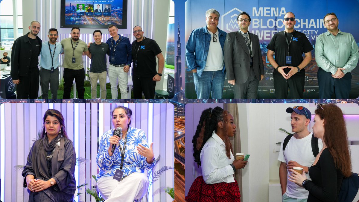 MENABCW's tweet photo. MENA Blockchain Week, Day 3 Recap 🇦🇪 

One City. One Week. One Nation. 🇦🇪

The future of money moved through Dubai today, and the conversation was just getting started.

We wrapped a powerful afternoon at the Stablecoins, Payments & Banking Day Meetup, hosted at Hadron Founders Club as part of MENA Blockchain Week 2026. From cross-border settlements to agentic payments, Day 3 made one thing clear: the rails are live, and the region is ready.

🔷 Event Host 
🤝 Rudy Shoushany, Founder, DxTalks
@rudyshoushany @dxtalks 

🔷 Keynote
🤝 BK Kanjhan, Chief of Staff, Polygon Labs, @0xPolygon  

🔷 Panel 1: Next-Generation Financial Rails, Stablecoins and Institutional Capital Flows
The panel unpacked how stablecoins are reshaping institutional capital movement, cross-border finance, and the infrastructure underpinning global settlements.

Thought leaders shaping the conversation:

🤝 Alenka Shmalko, Head of Tokenization at Atom Real Tokens, Advisor in Digital assets & RWAs @alenka_on_x 
🤝 Pranav Agarwal, Director Investment, Ajna Capital
🤝 Yana Minaylova, Head of Institutional Sales & BD MENA, @Binance 
🤝 Dr. Anna A. MacMillan, Co-Founder & COO, Mintlayer, @annamacmillan @mintlayer

🔷 Keynote
🤝 Ramez Rafeek, General Manager, AE Coin
@AECoin_UAE 

🔷 Panel 2: Settlement Without Borders, Cross-Border Payments in the Age of DLT
From wallets to ramps to interoperability, this panel got into what it actually takes to move money globally on distributed rails.

Thought leaders shaping the conversation:

🤝 BK Kanjhan, Chief of Staff, Polygon Labs @0xPolygon  
🤝 Jad Eden, CEO, AION
🤝 Jia-Tern (JT) Ng, Director of Partnerships and DeFi, @0xPolygon  
🤝 Faraj Abutalibov, Sr Advisor Middle East, @StellarOrg   

🔷 New Money Rails: Stablecoins & Agents Workshop
🤝 Jad Eden, CEO, AION

Stablecoins are no longer a prediction; they are the infrastructure. $33 trillion in transaction volume in 2025 alone, up 72% year on year. 
Reference: @Bloomberg 
 
This workshop closed the day with exactly the clarity founders and operators needed.
 
Special thanks to Hadron Founders Club for hosting us!

🚀 Read our full recap: https://t.co/L8a943bJtI 

Stay tuned for Day 4 Recap! 👇

#MENABlockchainWeek #MBCW2026 #ProudofUAE

Dubai Department of Economy and Tourism @DubaiDET | SkyNet X Solutions @SNXS_ae | Hadron Founders Club @Hadronfc