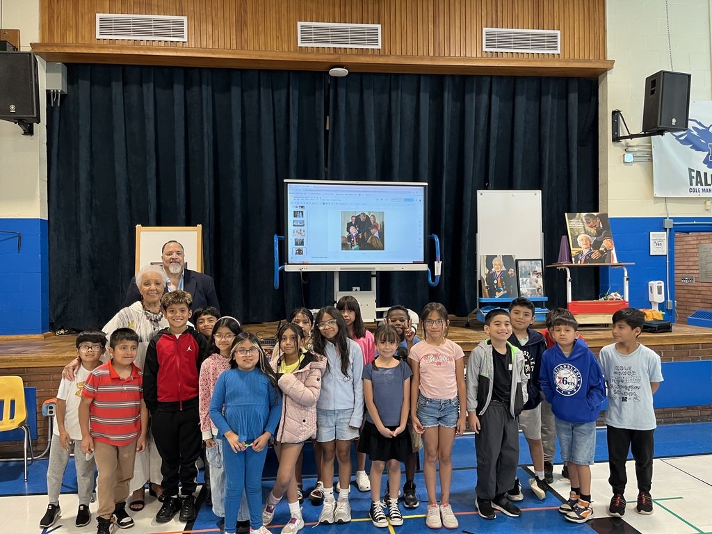 ColeManorES's tweet photo. Joylette Hylick, Katherine Johnson's daughter, came to Cole Manor with her son who is a retired teacher to meet our students. She was very touched and inspired by the letters that our 3rd graders wrote during their Wit and Wisdom module about space. It was great to have her! https://t.co/ErtcII99ww