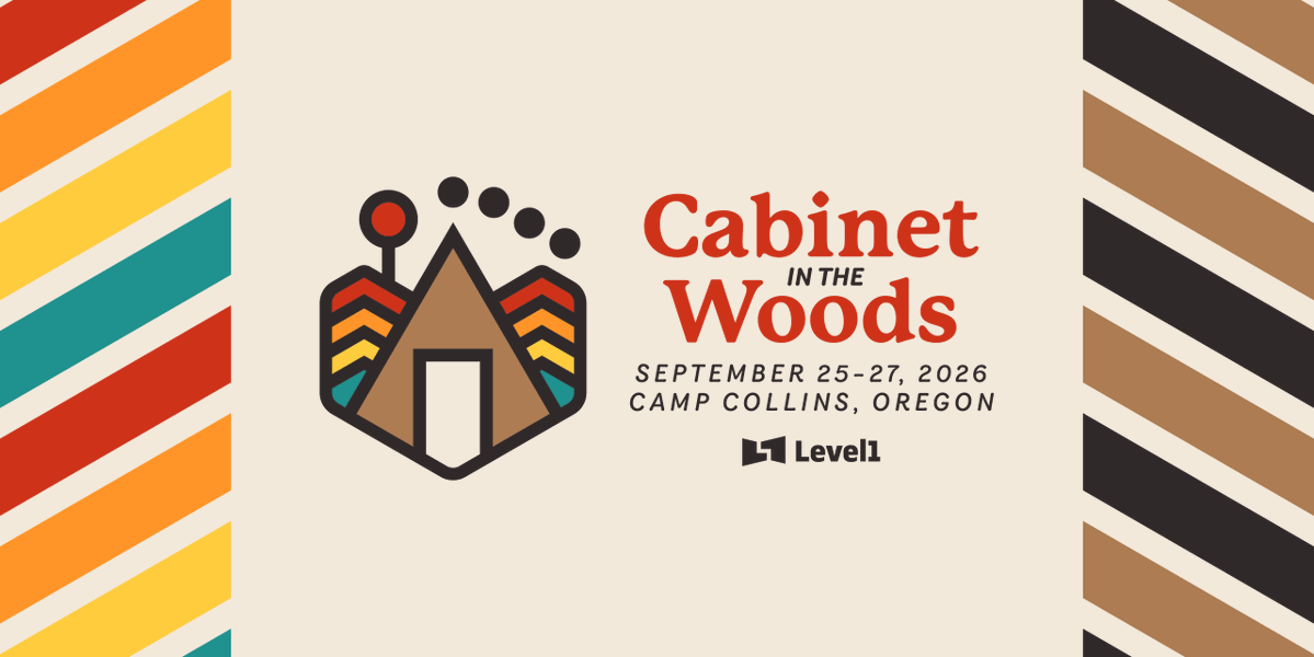 Level1_tv's tweet photo. Cabinet in the Woods registration will be dropping next week, on Tuesday, June 9th, at 6:30pm PDT! 

👇👇👇Please take a look at this thread for information about registration, the campgrounds, and more details about the event 👇👇👇 https://t.co/eNNVC3wEGq