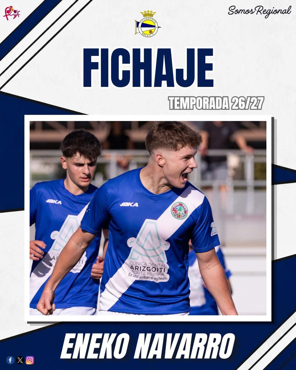Nela_CF's tweet photo. ✍🏻 𝐅𝐈𝐂𝐇𝐀𝐉𝐄 / El delantero Eneko Navarro se convierte en nuevo jugador del Villarcayo Nela C.F.

Delantero centro en permanente búsqueda del gol y sacrificio asegurado. Procedente del Indartsu Club en la categoría Juvenil Nacional.

#SomosRegional #UnLegadoQueNoSeDetiene https://t.co/dhLXKoMax8