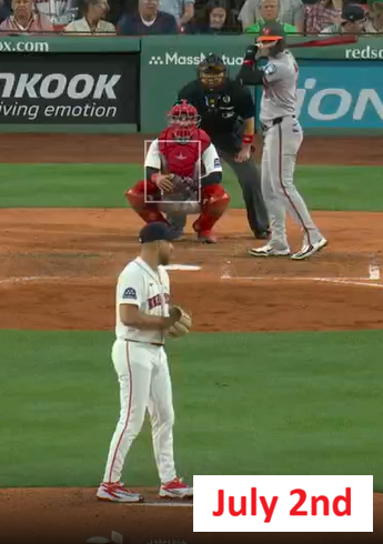 Jake3Roy's tweet photo. Greg Weissert has moved more towards the first base side of the rubber in his last two outings. Only one runner has reached base. Spent most of 2025 throwing from the first base side before moving over at the beginning of this season. https://t.co/Xe7pSKIfc9