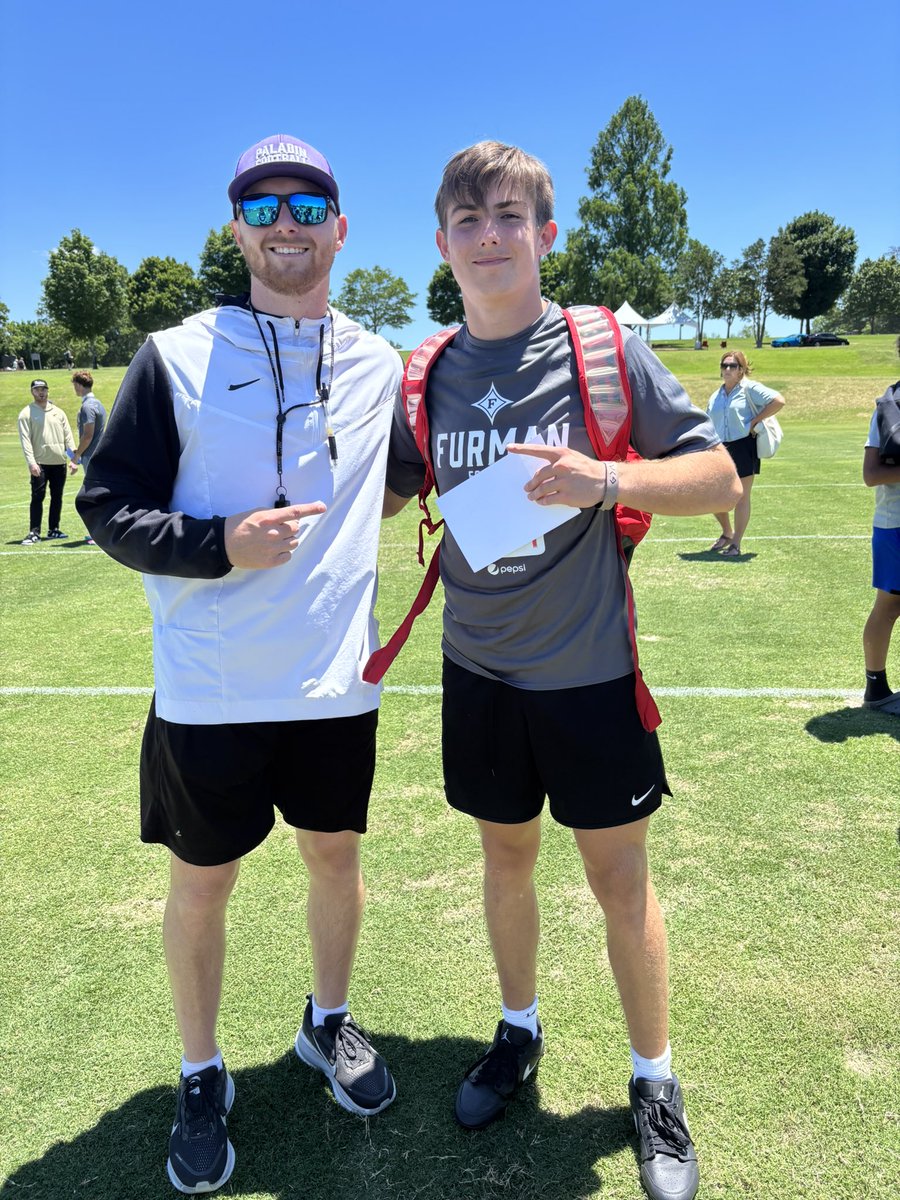 IanPomiechowski's tweet photo. Thank you @PaladinFootball for an amazing opportunity to show my abilities and thank you all the coaches for the interest @CoachC_Byers @jernarogilford @GA_FBRecruiting @GAPrepVarsity @CoachMurphFU @UMichFootball @UChicagoFB https://t.co/HB3VAhVwdw
