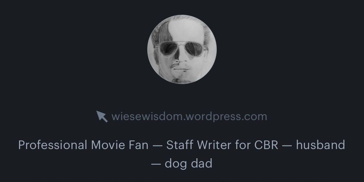 wiesewisdom's tweet photo. @letterboxd Had to do a self portrait for my college art class. Enlisted my art major friend to draw the outline, and I handled the shading, which explains the quality. I’ve used it for most of my social media profile since https://t.co/TYli7lsdM0