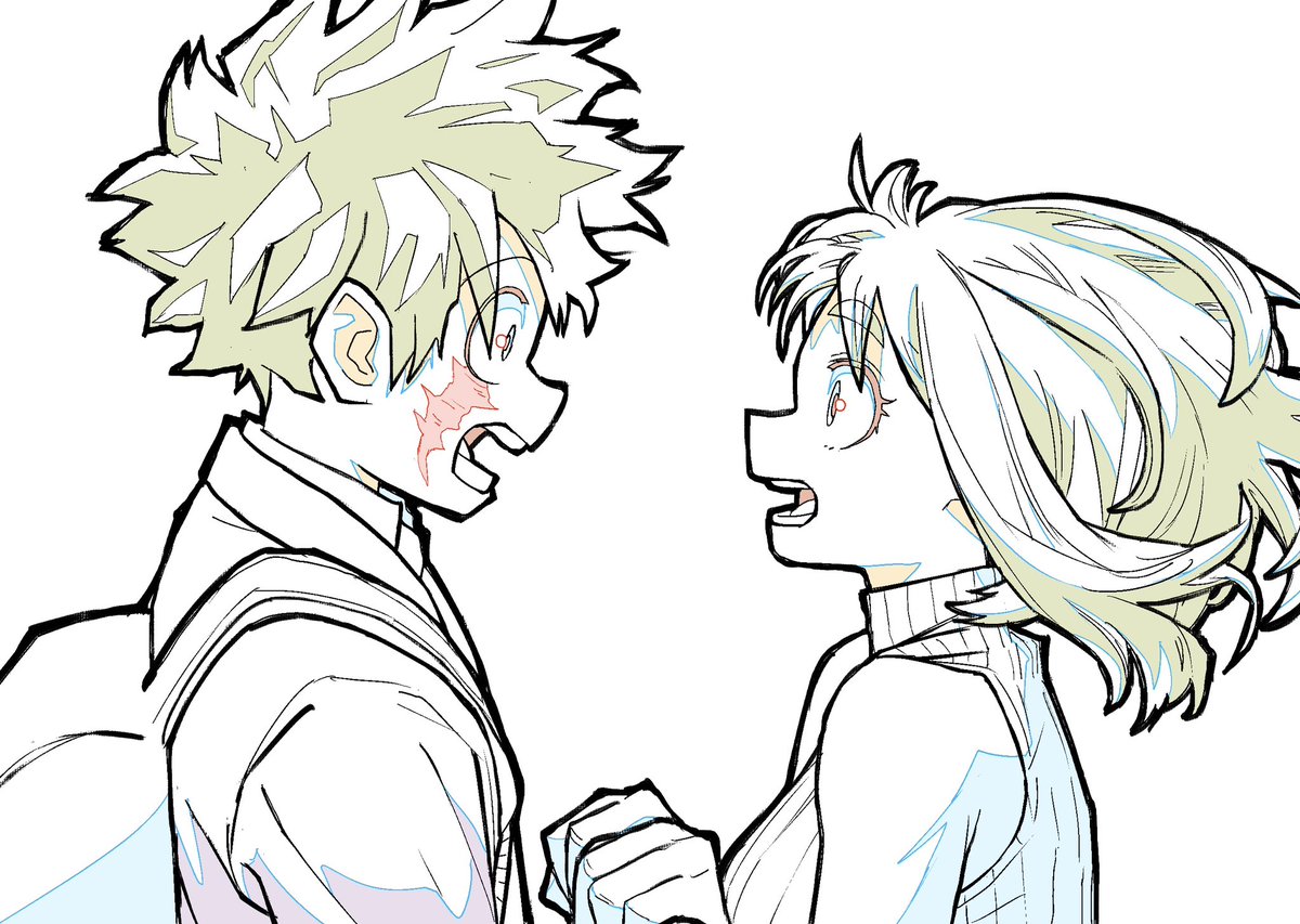 will___ed's tweet photo. Deku x Uraraka genga study. The reference is from the manga. #art #myheroacademia #deku #uraraka https://t.co/VKQe9iwYRM