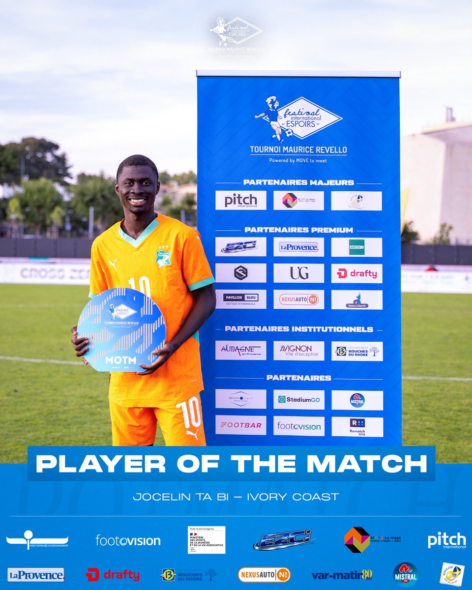 TournoiMRevello's tweet photo. ⭐️ | #CIVVEN 🇨🇮🇻🇪

Congratulations to Jocelin Ta Bi, named 𝑴𝒂𝒏 𝒐𝒇 𝒕𝒉𝒆 𝒎𝒂𝒕𝒄𝒉!

#TMR2026 https://t.co/eQJIuRzvCR