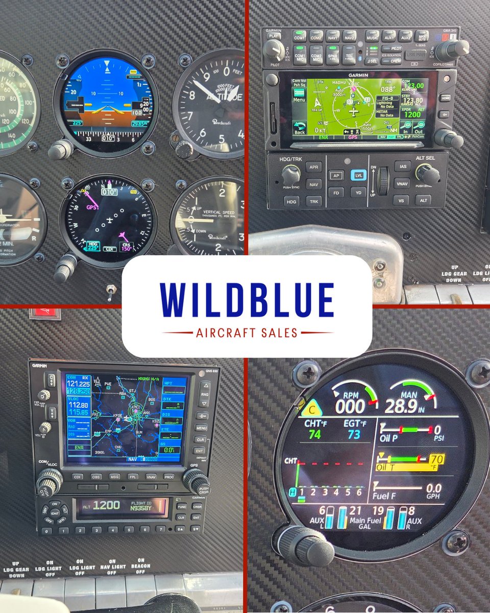 FlyWildBlue's tweet photo. Some sweet &amp; savoy panel candy awaits you in N9358Y. From Garmin GI 275s AI &amp; HSI to a GTN 650xi GPS Navigator to a G500 Auto Pilot to a GNS 530W GPS/Com, a GTX 345 Transponder and a GI 275 EIS. This is no ordinary M35 Bonanza. Call 816-479-2723 https://t.co/rmaSLN3v2q https://t.co/W7IoXyaKj6