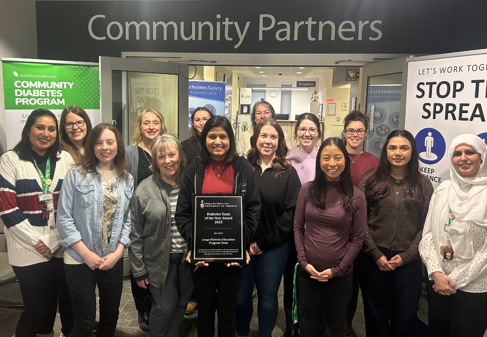 BBDC_UofT's tweet photo. Our 2025 Diabetes Team of the Year is the Langs Diabetes Education Program in Cambridge. The award recognizes a team’s efforts and achievements that go above and beyond evidence-based practices in diabetes education, patient care, or advocacy. Learn more! https://t.co/zLSLOOP21A https://t.co/bCA2vTAexR