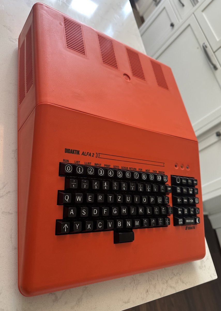 RDKLInc's tweet photo. I have finally found the most beautiful computer.  The Didaktik Alfa 2 from Czechoslovakia, made in 1987. https://t.co/EQH7Vi0c6L