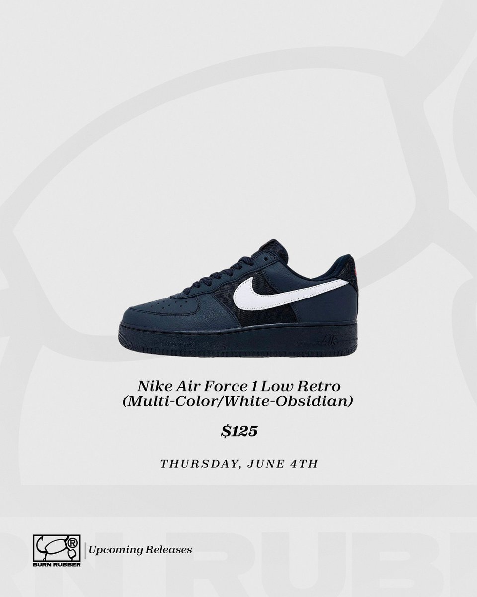 BurnRubberStore's tweet photo. This week's releases

6/4 - Nike Air Force 1 Low "Team USA" - Online @ 10a ET
6/6 - Air Jordan 1 Low OG "Phantom and Pine Green" - Online @ 10a ET https://t.co/cmMGrir5wC