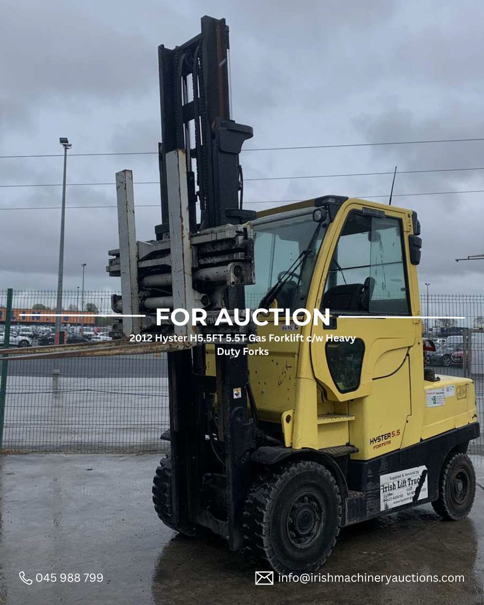 imauctions's tweet photo. HEAVY LIFTING MADE EASY 💪

2012 Hyster H5.5FT 5.5T Gas Forklift c/w Heavy Duty Forks

Perfect for yards, warehouses &amp; construction sites 🔧

👉 Get registered now: https://t.co/6mN2CosySf

#Forklift #Hyster #MaterialHandling #Warehouse #PlantMachinery #Auction #HeavyDuty https://t.co/RUza94Sst8