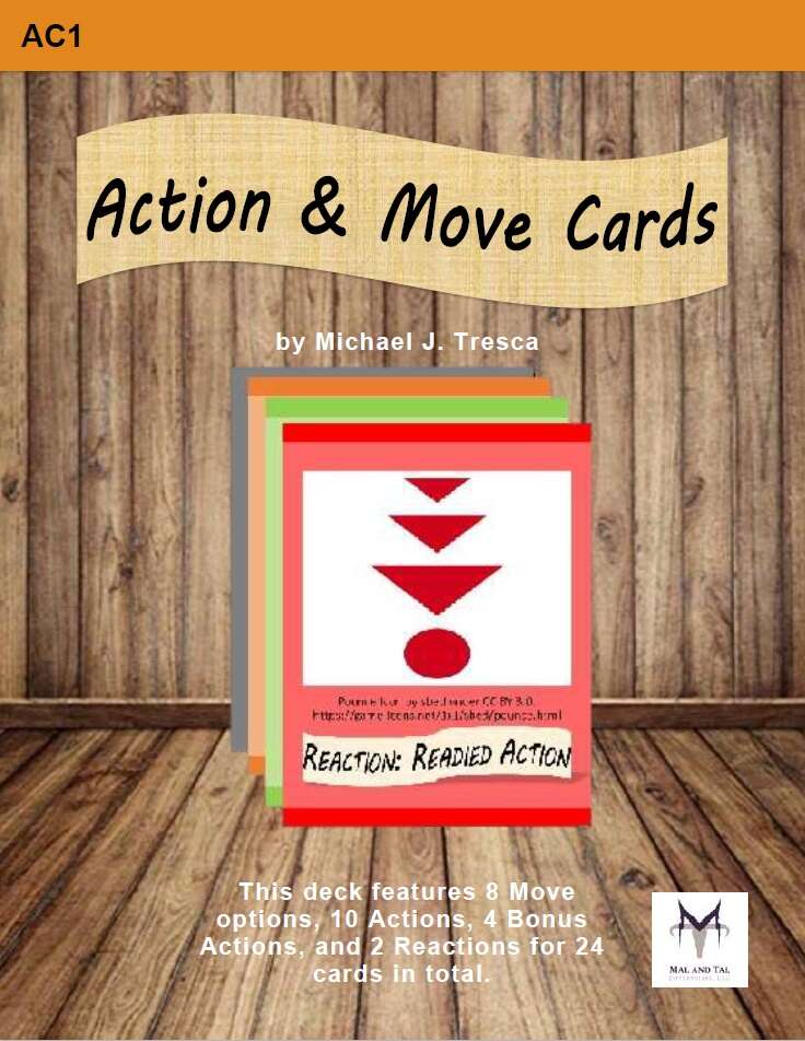 LittleAlice06's tweet photo. 5E RPG: Action and Move Cards by @WorldofWelstar

These easy-to-read cards feature an icon and color for each option: orange for Moves, blue for Actions, Green for Bonus Actions, and Red for Reactions.

https://t.co/7yZmFZrALY

#TTRPG #Gaming #TTRPGCommunity https://t.co/QgQmCZTa0u