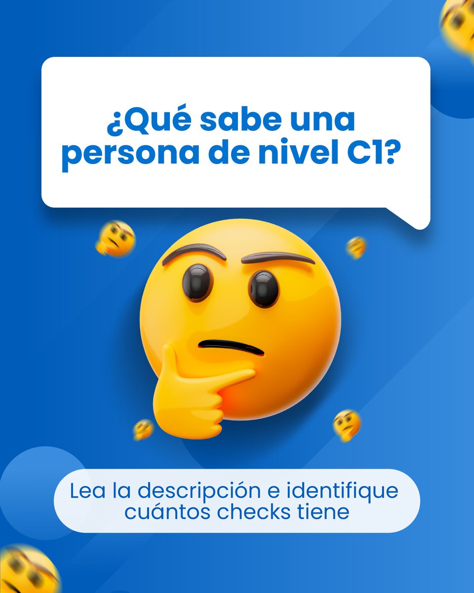 idiomacr's tweet photo. ✅Comprende variedad de textos 
✅Tiene facilidad de expresión​
✅Puede escribir textos claros y detallados
✅Comprende películas y series ​
✅Interpreta instrucciones 

​¿Quiere saber y certificar su inglés hoy? Prueba de idioma BELT: https://t.co/4cotp5Ztfj https://t.co/Vq8sFsYGaQ