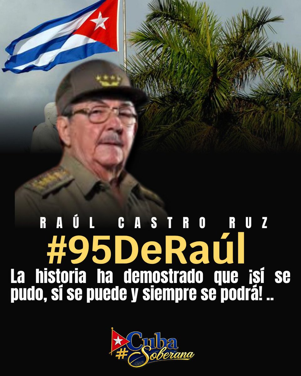 direccion_pr's tweet photo. Muchas felicidades Raúl en su nuevo cumpleaños y que cumplas muchos más, porque la Revolución necesita de su sabiduría y su liderazgo 
#CubaViveEnSuHistoria 
#CubaMined 
#PinardelRío 
#RaúlesRaúl
#95Raúl #CienAñosconFidel bu https://t.co/70gul6MijV