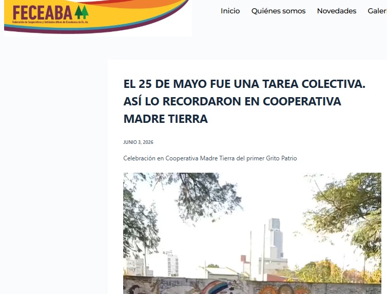 Feceaba2's tweet photo. El 25 de mayo fue una tarea colectiva. Festejando el día Patrio en cooperativa Madre Tierra https://t.co/eKyPeOYprS @AlbertoBaves @GildoOnorato @flaviaterigi https://t.co/q7eYFyEe38