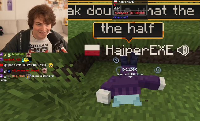 seagreenkey's tweet photo. ok clump update: haiper accidentally hit her (...?) so tubbo killed him in return https://t.co/dbM27zCivD