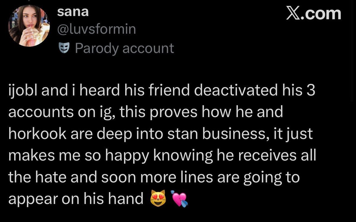 still_withjk_'s tweet photo. I heard that Pîgmin cancelled his schedule after getting 50k qrts and begged hybe to delete his performance &amp; his father closed his comments when everyone dragged him and his pig, this proves how they're deep into Stan business , so happy knowing he receives all the hate 😹 https://t.co/anNtG2aZ5D