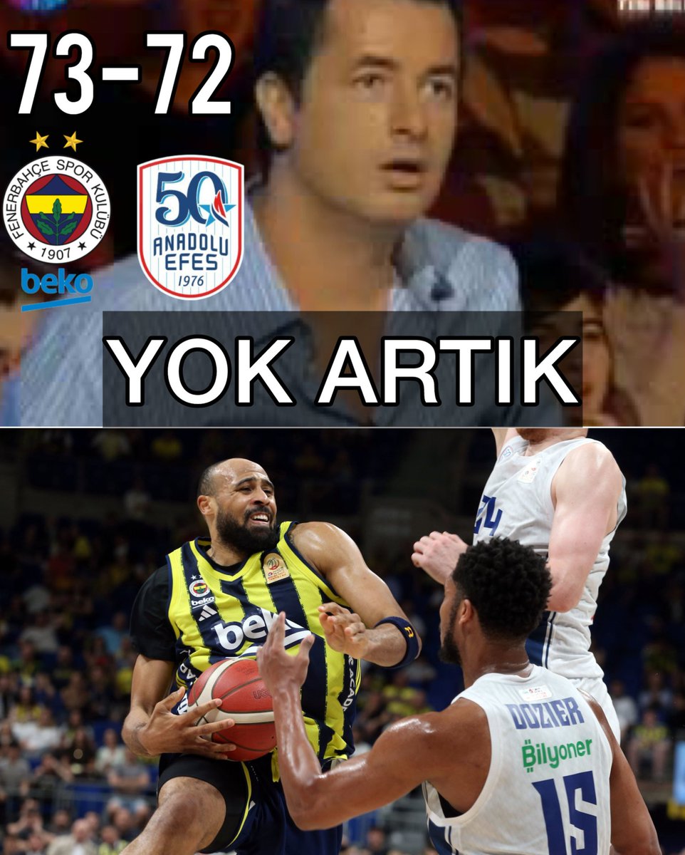 euroleague_time's tweet photo. 😱😱😱😱😱İNANILMAZ İNANILMAZ İNANILMAAAAAAZ! FENERBAHÇE YİNE 18 SAYIDAN KAZANDI!

Fenerbahçe Beko, 48 saat içinde Anadolu Efes’i iki kez 18 sayıdan dönüp mağlup etti. Seri 2-0! https://t.co/3cCRbVzW9o