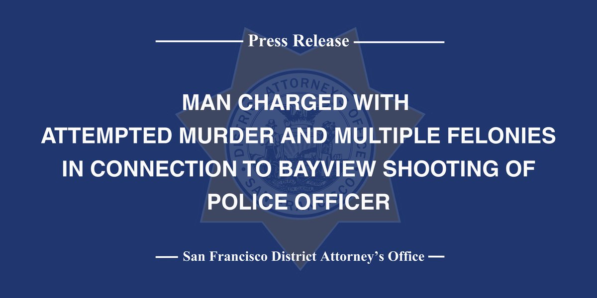 SFDAOffice's tweet photo. 1/ Today, San Francisco District Attorney @BrookeJenkinsSF announced that Norris Reed III of Oakland was charged w/ 2 counts of attempted murder &amp; multiple felonies in connection to a shooting of police officers in the Bayview. 

RELEASE: https://t.co/RM6123Pzfw https://t.co/ZVr1MIE7ff