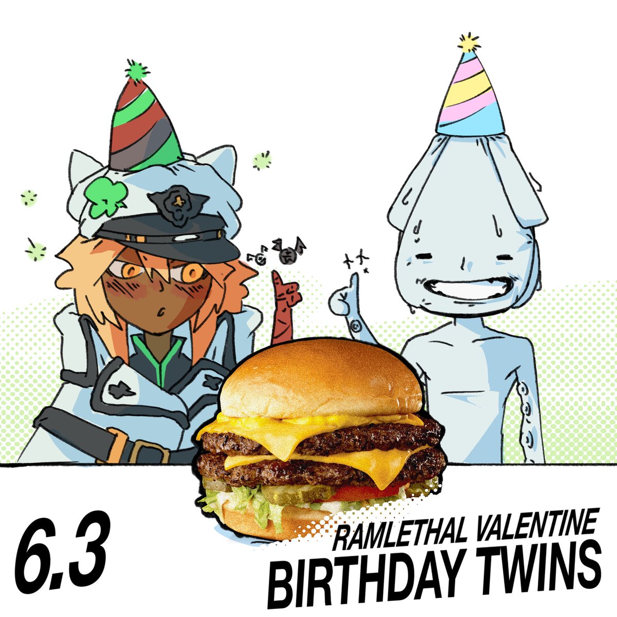 squidyakis's tweet photo. me and twin🎉
#ramlethal_Birthday https://t.co/QKeP0otWgD