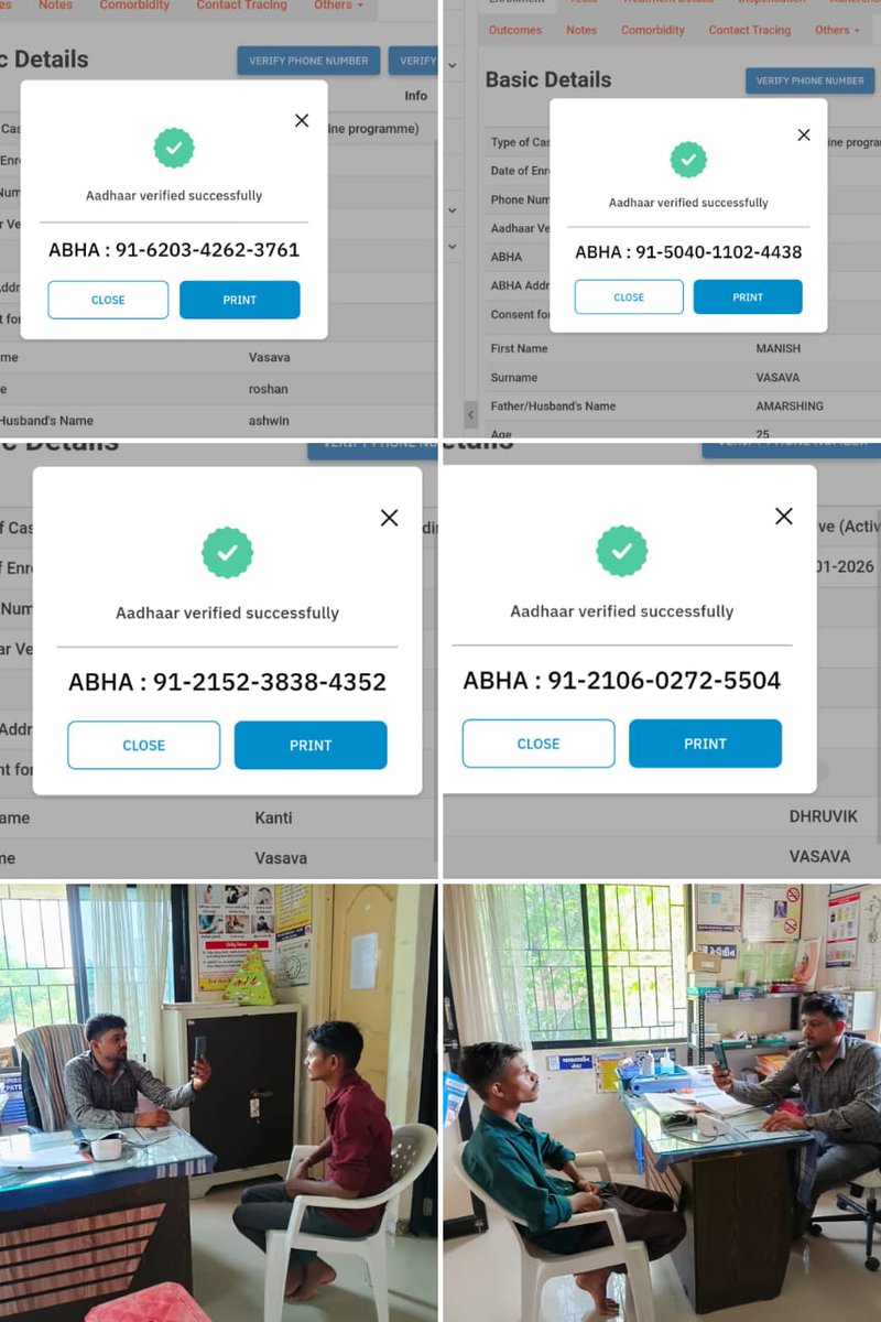 PHCKharetha's tweet photo. 🏥🇮🇳
#HEALTHTEAM
#PHCKHARETHA
#NIKSHAY #portal #ABHACARD #link #creation
#mphw #TBPATIENTVISIT
#TBMUKTBHARAT #ENDOFTB #TBMUKTPANCHAYT https://t.co/DZbOw6hWnt