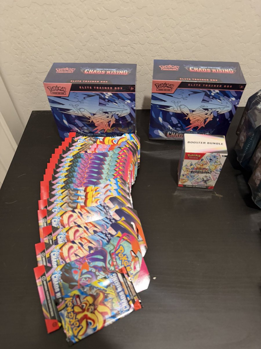 VGandChill's tweet photo. Rippin all this chaos rising tonight will post pulls wish me luck! 🤞🏼 https://t.co/6jaUm4S4qI