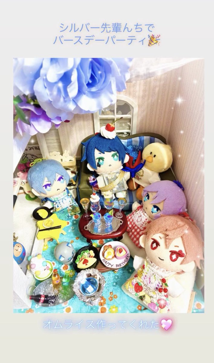 mo6_su's tweet photo. シルバー先輩んちでデュース♠️のバースデーパーティナイト🎉✨

シルバーくんがオムレツ作ってくれた(*≧∀≦*)

ラーメン🍜に目玉焼きトーストに
プリンまで❣️

しあわせ空間🐥💖

#デュース・スペード誕生祭2026
#デュース・スペード生誕祭2026
#twstぬい撮り部
#真夜中のぬい活🕛 https://t.co/6HBTkXISEW