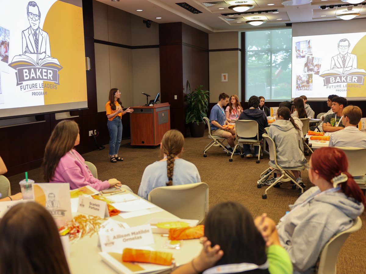 UTBakerSchool's tweet photo. What does the next generation of public leaders look like?

This week, high school students in the Baker Future Leaders Program at the Baker School are examining public policy challenges and experiencing life on Rocky Top.

#BakerVols #FutureLeaders #PublicPolicy https://t.co/Ddhdxh0od7