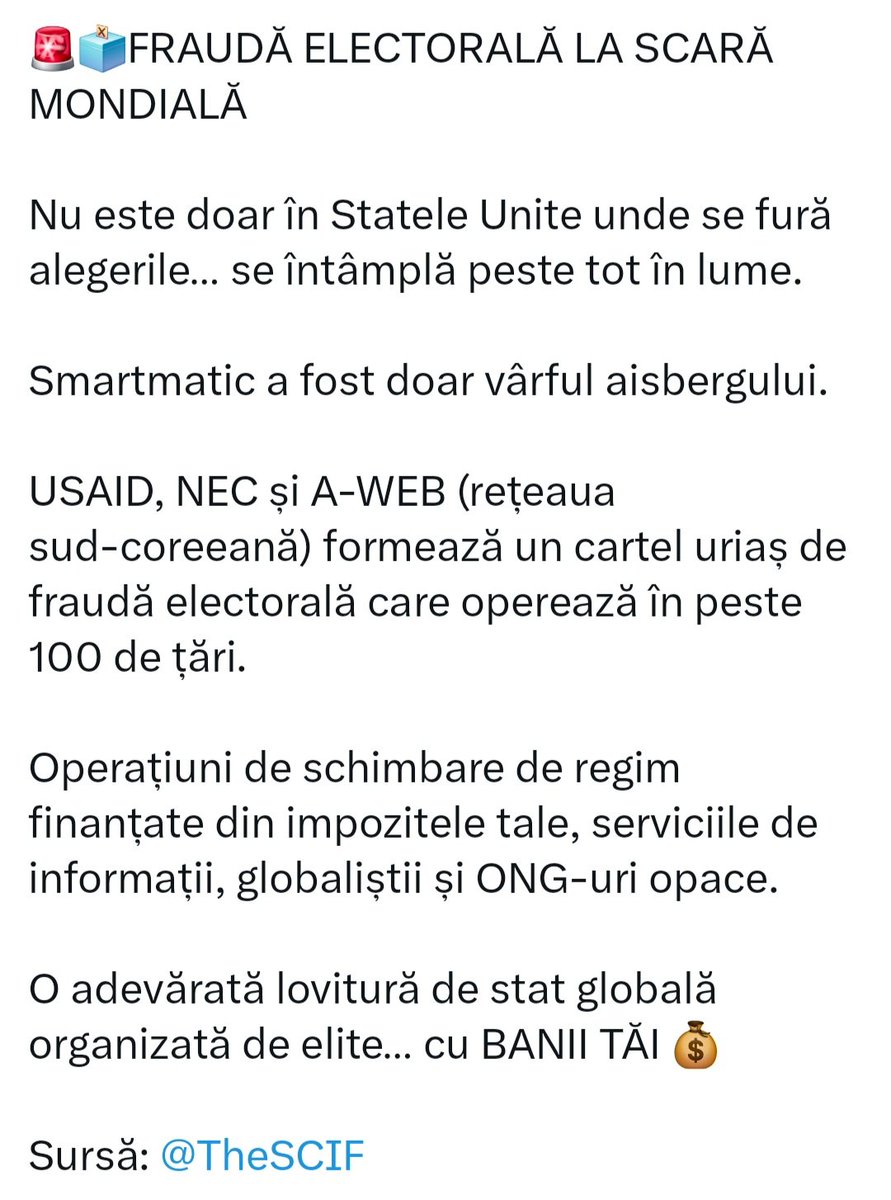 Biziphro's tweet photo. @Marco_CMC90 Se fac pregătiri pentru securizarea viitoarelor alegeri pentru a evita repetarea cataclismului cu anularea CCR. "Democrația" urmează pilda stalinistă: "Nu conteaza cine voteaza. Conteaza cine numara voturile." https://t.co/L4rt3OagBU