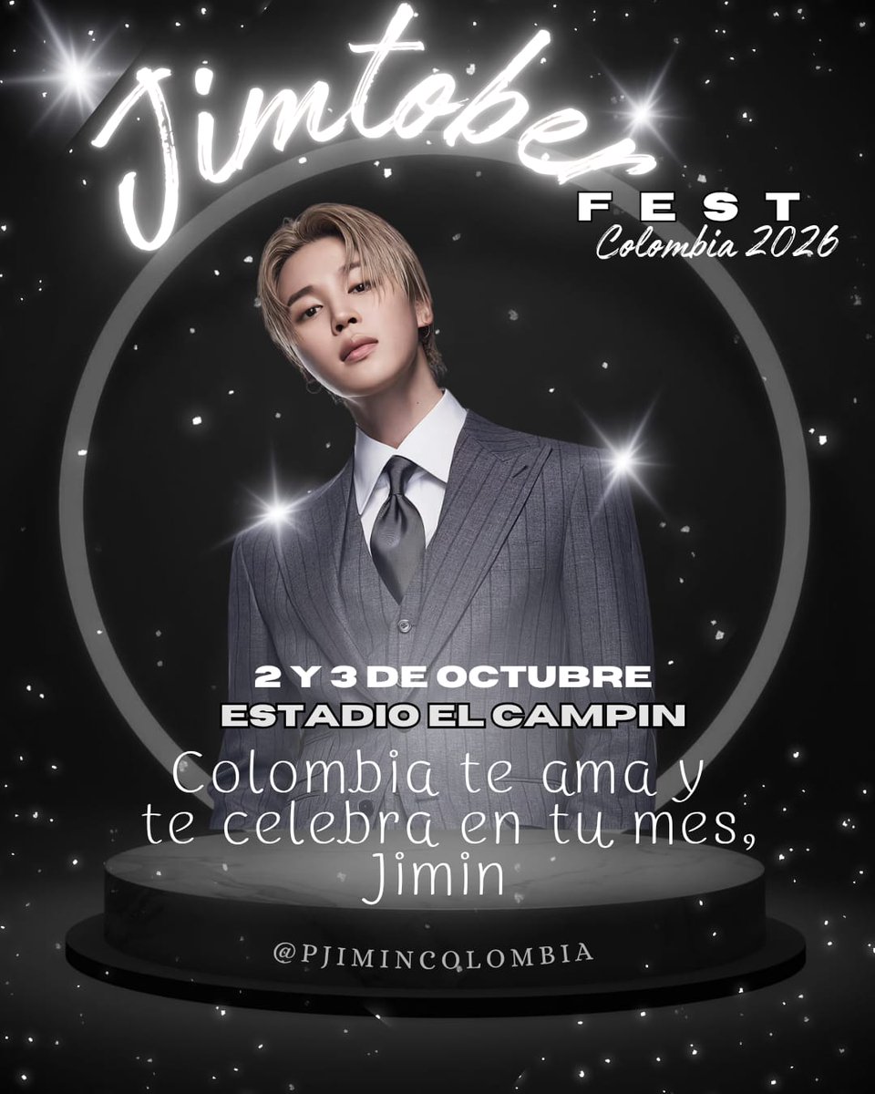 StreamJiminCol's tweet photo. Si alguna vez una canción de Jimin te acompañó, esta es nuestra oportunidad de acompañarlo a él.

Hagamos que el 2 y 3 de octubre el Campín cante en una sola voz. 🎤💛

#JimtoberEnBogotá
#ElCamp��nLeCantaAJimin
#jimtoberfestcolombia2026 https://t.co/CROaKJ7gxZ
