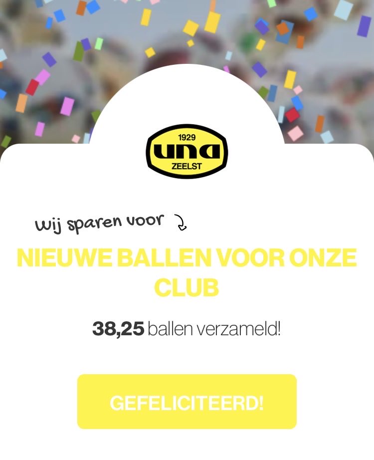 vvUNA's tweet photo. Voor de UNA-jeugd 38 ballen is het eindresultaat van de Ballen-actie. Dank aan iedereen die deze actie gesteund hebben. https://t.co/JffdB7B6CB