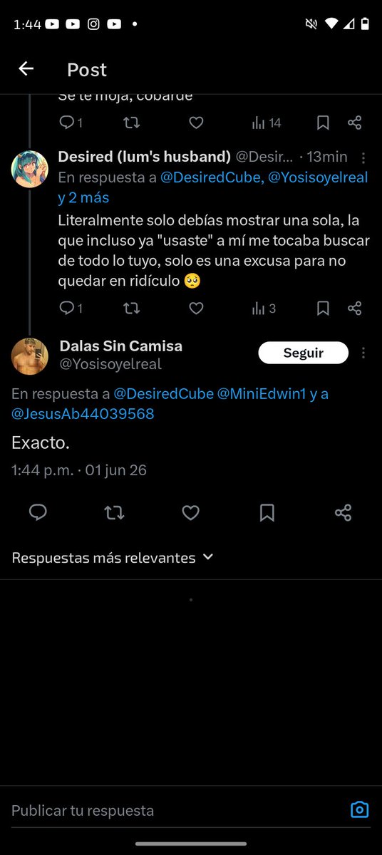 DesiredCube's tweet photo. @Yosisoyelreal @MiniEdwin1 @JesusAb44039568 Humillado??? Fuiste tú quien huyó dos veces por no querer pasar vergüenza, expuesto?? No me haz expuesto en ningún momento, con eso intentas decir que todos los que bloquean huyen?? Ándale, humillame y exponme, veamos si puedes hacerlo, o solo hablas por tener boca https://t.co/5uUQRnHS3C