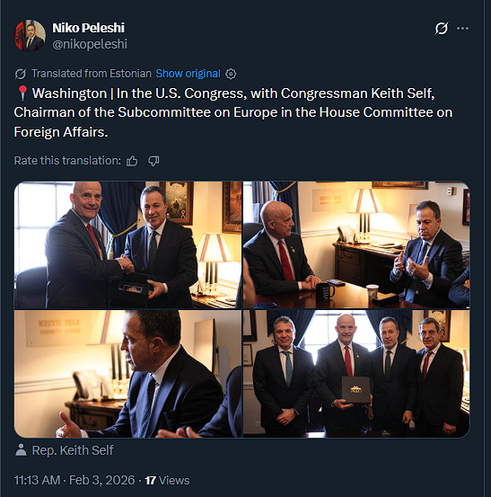LanceASchart's tweet photo. @thedailybeast Environmentally sensitive?
Patience.
Soon Trump sycophant @RepKeithSelf will write letters on behalf of his Albanian donors encouraging #Albania to sell the protected island to The Trumps, ruining its shoreline.

Just like KEITH SELF did for donors Elon Musk and SpaceX in Texas! https://t.co/BhQUuMW6Uh