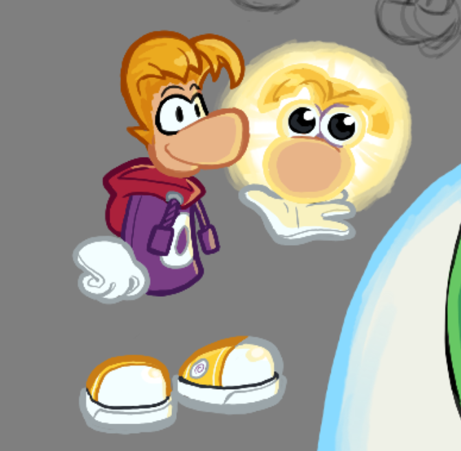 CharltonN2's tweet photo. I struggle drawing Rayman but I can't stop grinning over this one https://t.co/k8BOMiGwQc