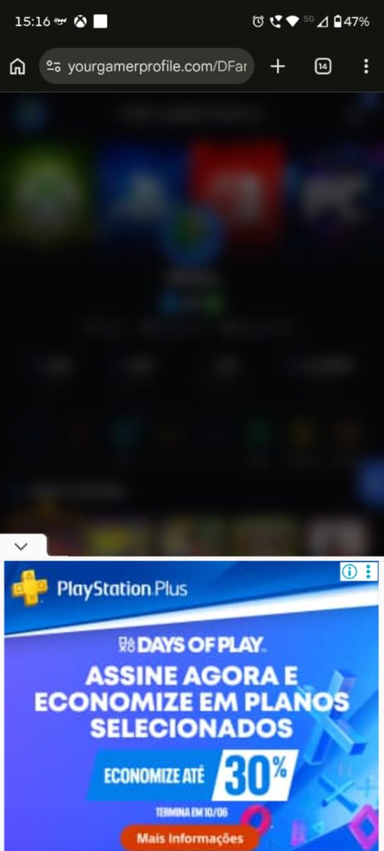 DFariatv's tweet photo. @YGPsocial kct versão mobile ta pior ainda kkkkkkk, virou YouADprofile pqp https://t.co/ONr54FWAej