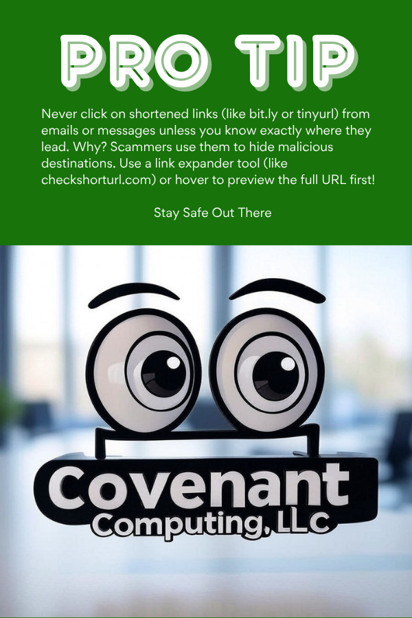 covenantweet's tweet photo. 🚨 Scammers often use shortened links to hide malicious destinations. Use tools like https://t.co/58abDUkWhn or simply hover to preview the full URL. 
#CyberSecurity #ManagedServices #TechTips #StaySafe https://t.co/4HORq6kBPJ
