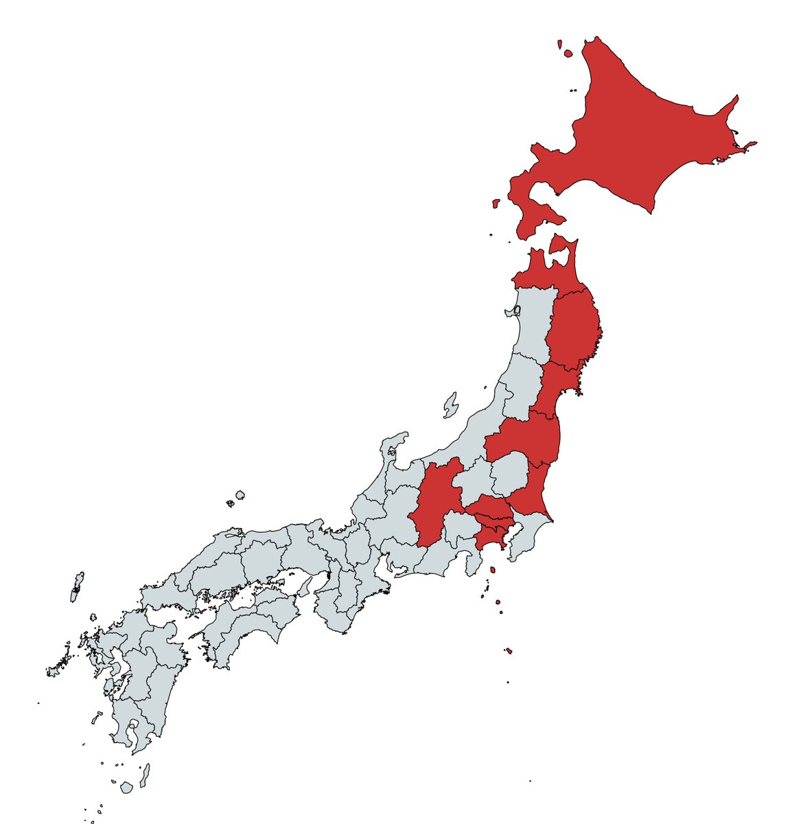 PanAmCD's tweet photo. Japan prefectures I have camped in. https://t.co/9oWI0uTZ4B