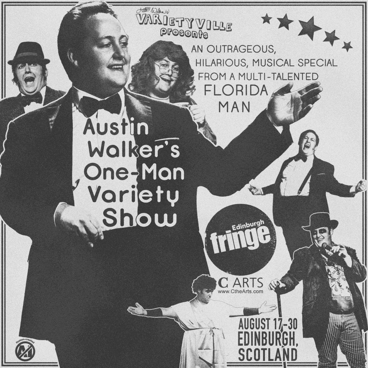 TheAustinWalker's tweet photo. In August I’m debuting my one-man variety show at the world’s largest performing arts fest, the Edinburgh Fringe! Also hosting The Electric Cabaret nightly from August 17th-30th 🏴󠁧󠁢󠁳󠁣󠁴󠁿🐊

LA friends, catch a preview June 30th at 7:30pm when Varietyville returns to Dynasty Typewriter! https://t.co/a8QlbpRN1C